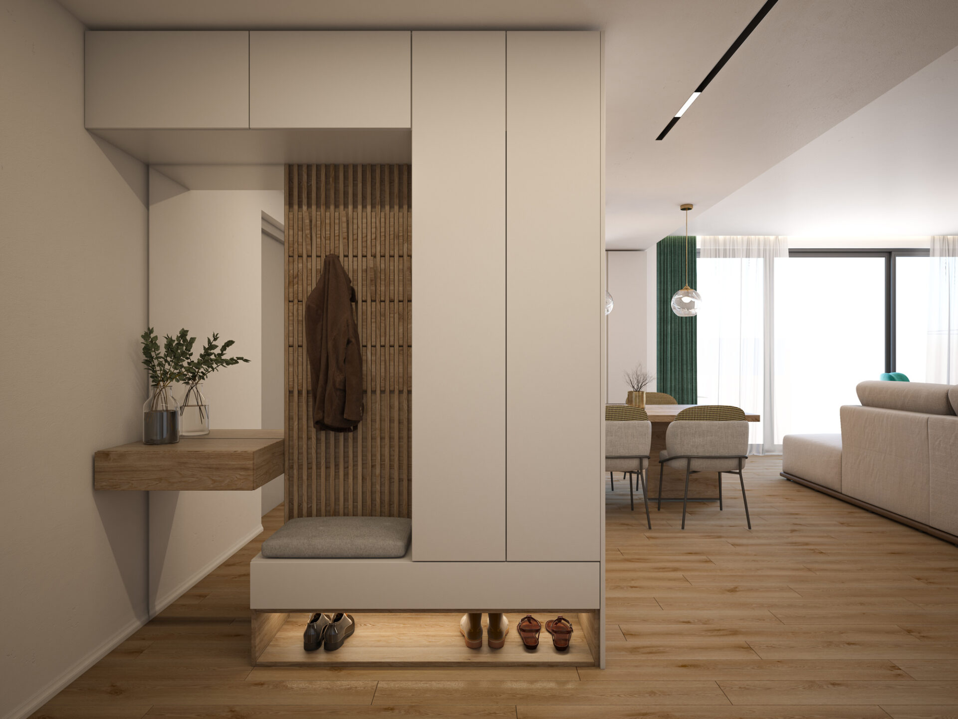 Neutral Tones Closet Storage